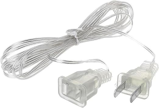 Clear Outdoor String Light Extension Cord Waterproof Flexible Transparent Cable for Indoor/Outdoor LED Fairy Lights, Christmas Decorations
