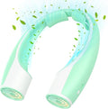 Rohent Neck Fans Portable Rechargeable for Personal: High Power Faster Cooling Neck Fans 4 Speeds Wind - Ultra Quiet Wearable Neck Fan for Travelers Hikers Campers Gardeners - Green