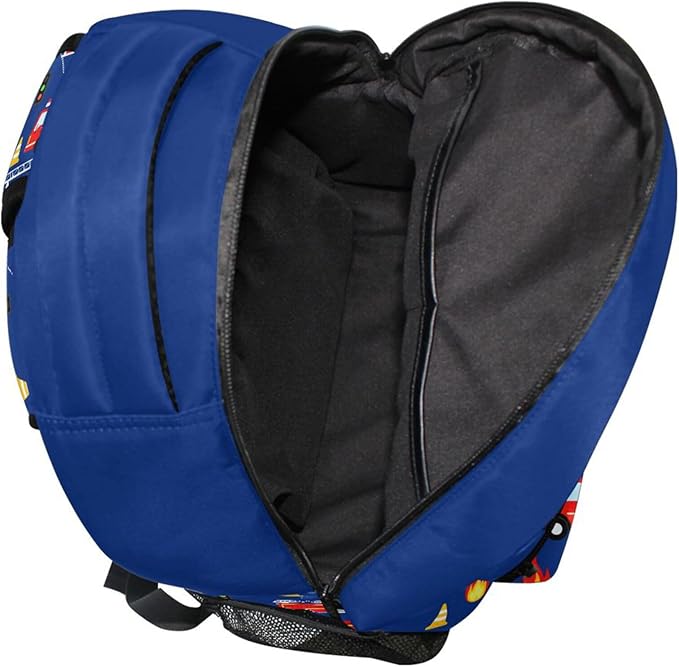 Wamika Monster Car Kids Backpack Trucks Racing Cars School Backpacks Boy Girl Preschool Book Bag