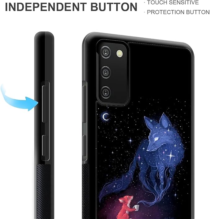 for Samsung Galaxy S20 FE Case, Galaxy Fox Wolf Pattern Graphic Design Girl Boy Soft Silicone Hard Acrylic Shock Protection for Samsung Galaxy S20 FE