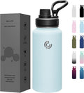 Sports Water Bottle 32oz, Insulated Water Bottle with Handle,Stainless Steel,Simple Modern,Suitable for Travel, School, Boy, Girl(FOG)