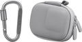 Carrying Case for DJI Osmo Action 5 Pro/4/3, Small Storage Bag for GoPro, PU Hard Travel Protector Case for Insta360 Ace/Ace Pro/2 with Wrist Strap & Carabiner Protective Accessories(Grey)