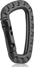 Tactical Gear Carabiner Keychain Clip Plastic D-Rings Large Key Chain Heavy Duty Snap Hook for Backpack, Belt, Keyrings, Bags, Bottle, Tent, Camping