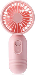 Rossesay 1 Pcs Mini Portable Fan Bulk Cute Handheld Lightweight Small Little Personal Hand Eyelash Fan 3 Speeds USB Rechargeable for Women Men Indoor Outdoor Makeup Travel (Pink)