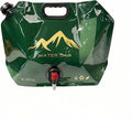 8L/281oz Outdoor Collapsible Water Jug BPA-Free w/Adjustable Faucet - Portable Leakproof Water Storage for Camping, Hiking, Travel & Emergencies (Blackish green)