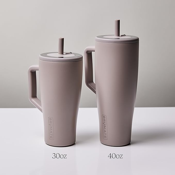 BrüMate Era 40 oz Tumbler with Handle and Straw | 100% Leakproof Insulated Water Bottle Tumbler with Lid and Flexible SoftSip Straw | Made of Stainless Steel | Cup Holder Friendly | 40oz (Kiwi)
