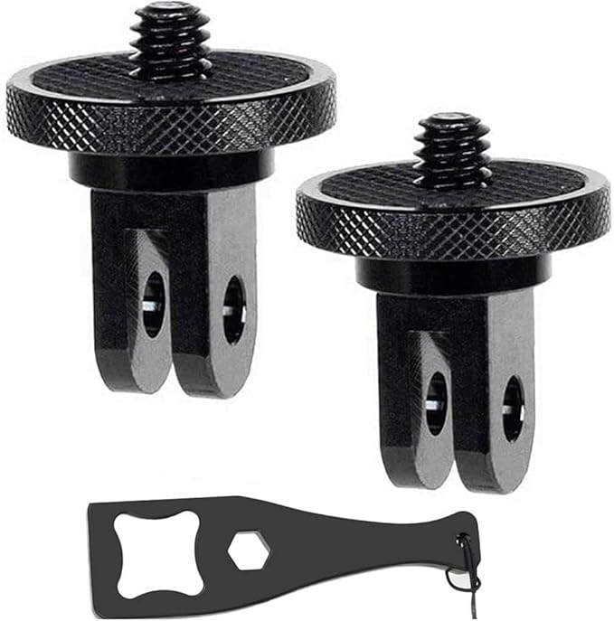 Aluminum Camera Tripod Adapter 1/4"-20 Conversion Adapter Mounts Compatible with Gopro Action Cameras Insta360 and Other Standard 1/4 Accessories, Quarter Inch Mount Adapter (Type AA)