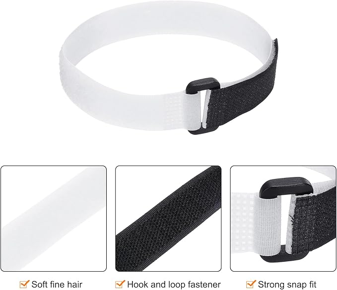 MECCANIXITY 5Pcs Reusable Battery Tie Down Straps,0.8x16" White Nylon Multipurpose Battery Hold Down Adjustable Cinch Strap Hook Loop Fastening Tie for Quadcopters FPV RC Drone Boat Car