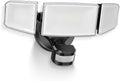 ALUSSO Motion Sensor Outdoor Lights Hardwired(Not Solar),Flood Lights Outdoor 120V, Dusk to Dawn/Auto/On Time, 3CCT 3000K/4000K/6500K Security Light,ETL,3 Modes Metal Black 60W 6000LM