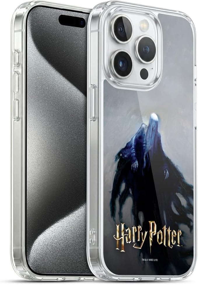 Head Case Designs Officially Licensed Harry Potter Dementor Prisoner of Azkaban II Gel Case [Military Grade Protection] Compatible with Apple iPhone 15 Pro and Compatible with MagSafe