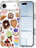 MOSNOVO for iPhone Air Case, Shockproof Military-Grade Protection 6.6ft Drop Tested, Camera Control, Clear Phone Case for iPhone 17 Air, Sweet Treats Design