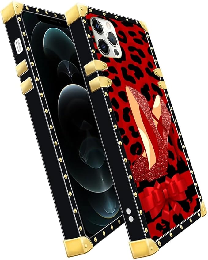 Compatible with iPhone 11 Pro Max Case, Elegant High Heels Luxury Golden Decoration for Girl Women Soft TPU Shockproof Protective Hard PC Back for iPhone 11 Pro Max