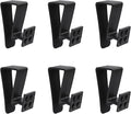 6Pcs Over Cabinet Door Hooks Plastic Over The Door Single Hook Space-Saving Hanger Extender Clips Multi-Purpose Hook for Kitchen Bathroom Bedroom(Black)