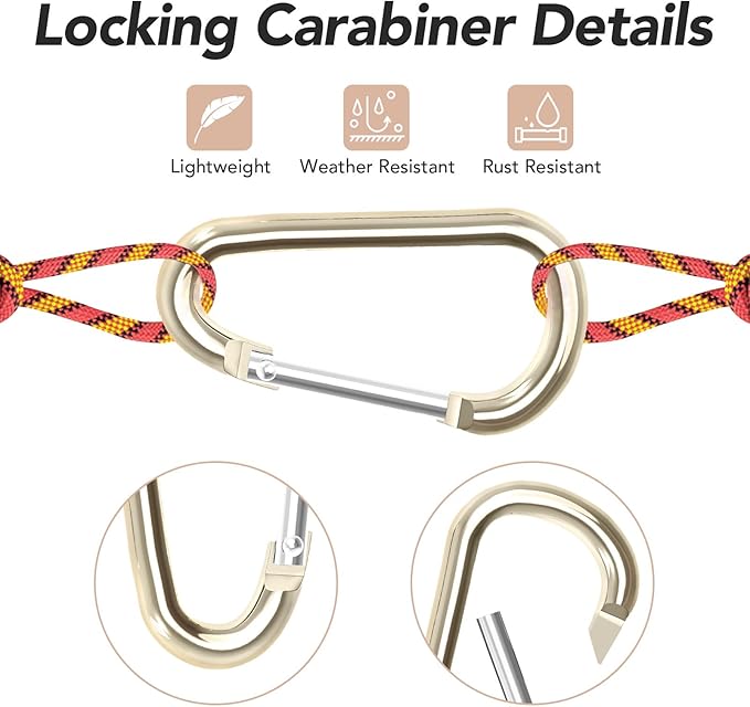 24pc Aluminum Carabiner Clip D Ring, Keychain Spring Hook,Small Carabiners Set for Outdoor Camping Fishing Hiking Car