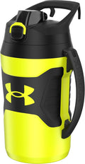Under Armour Half Gallon Water Bottle Insulated, 64oz Insulated Water Bottle with Handle, Fence Hook, Leak Resistant, for Baseball, Football & More - Hi Vis Yellow/Black