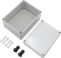 MAKERELE Watertight Outdoor Plastic Junction Box 7.87”5.90”3.94” (200150100mm) IP67 Electronics Projects Junction Waterproof Case with 2 NPT 3/8” Glands