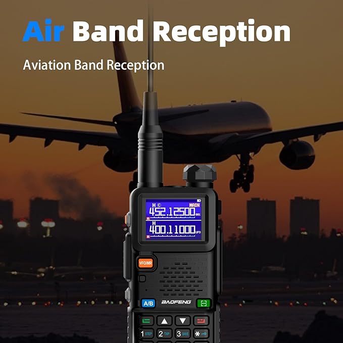 Baofeng Radio UV-5RM Ham Radio Handheld UV5R Walkie Talkies Long Range with NOAA Weather | Rechargeable |Programming Cable & Earpiece | 999 Channels for Emergency,Survival,Hunting,Camping(2 Pack)