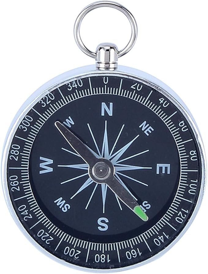 Camping Pocket Compass, Portable Survival Sports Navigation Compass for Camping Hiking Compass for Kids Car Compass