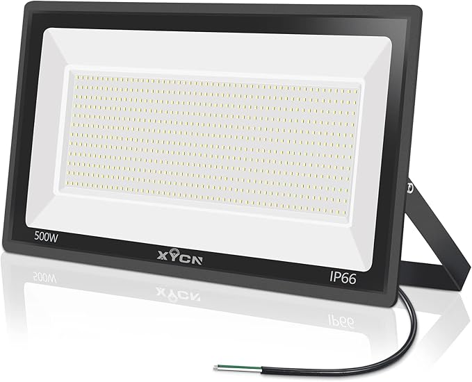 XYCN 500W LED Flood Light,(2750W Equivalent) Super Bright 58,500LM Daylight 5000K IP66 Waterproof Security Outdoor LED Arena Lights,Commercial Lighting Floodlight for Backyard|Court|Stadium|Fields