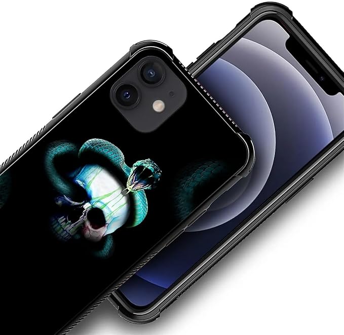 for iPhone 11 Case, Skeleton Winding Snake Pattern Graphic Design Girl Boy Soft Silicone Hard Acrylic Shock Protection for iPhone 11