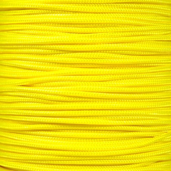 Paracord Planet | Type II Commercial Grade 425 Paracord – 425 LB Tensile Strength W/ 3mm Diameter (Neon Yellow, 100 FT)