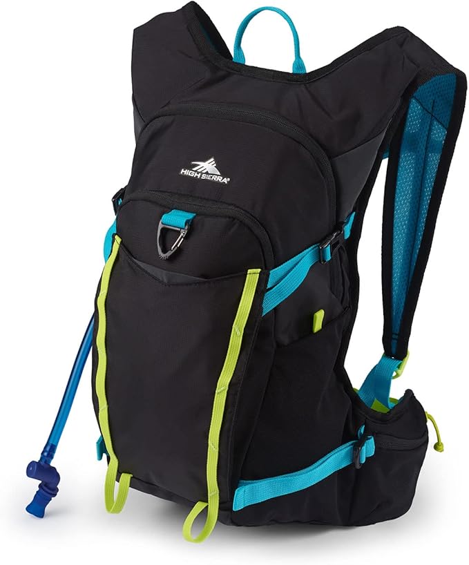 High Sierra Hydrahike 2.0 Hydration Backpack with 2L Water Bladder for Running, Hiking, Camping, or Cycling