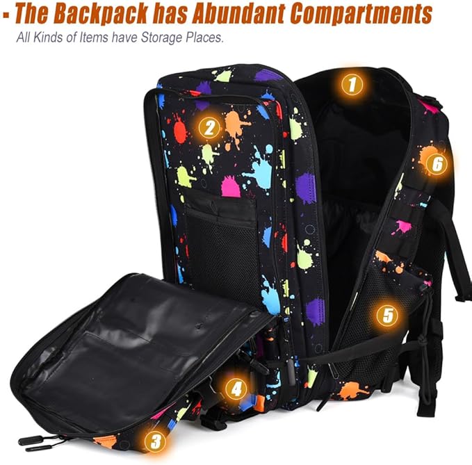 45L Tactical Backpack for Men Women, Military Assault Pack with MOLLE, Large 3 Day Bug Out Bag for Hiking Camping