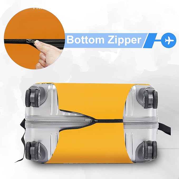 ANNA QUEEN Worldwide Travel Airplane Luggage Cover, Stretchable Suitcase Protector Sleeve, Universal Washable Fit for 20-22 Inch Checked Baggage, Water Resistant Durable Luggage Protector