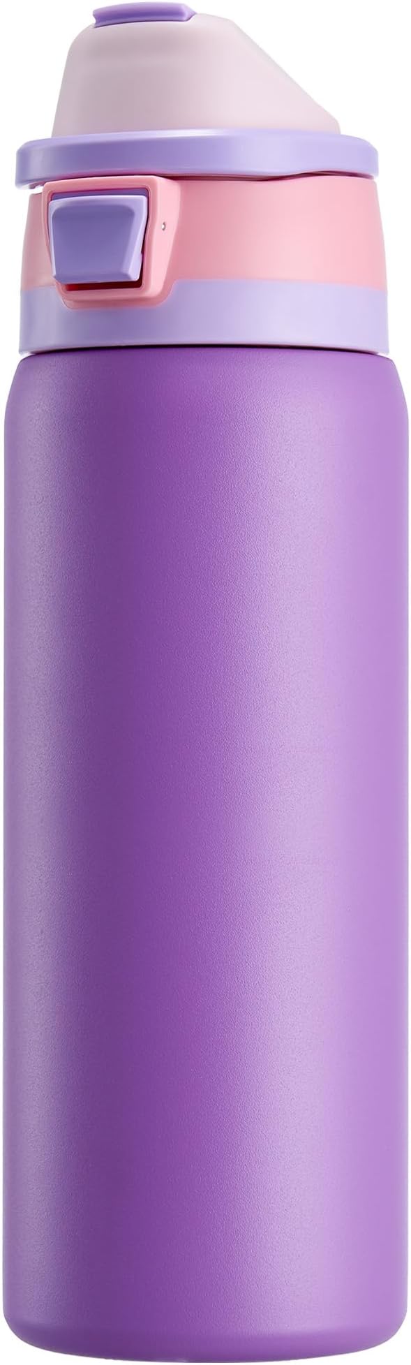 Fijinhom 32 oz Insulated Water Bottle with 2-in-1 Straw and Spout Lid, Stainless Steel Double Wall Vacuum Flask, Sports Water Bottle Keeps Cold 24H, Leak Proof for Gym, Outdoor, Travel (Purple)