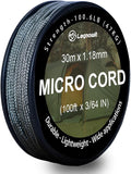 Micro Paracord, 1.18mm x 100ft Thin Mini Utility Braided Small Paracord for Crafting, DIY Project, Camping and More
