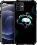 for iPhone 12 Mini Case, Skeleton Winding Snake Pattern Graphic Design Girl Boy Soft Silicone Hard Acrylic Shock Protection for iPhone 12 Mini