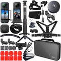 Accessories Kit for Insta360 X5 / X4 Camera Mount Bundle with Magnetic Mount Carrying Case, Selfie Stick, Tripod, Chest Strap,Bike Clamp,Screen Protector Non-Slip Mounts for Insta 360 X5 / X4 60I
