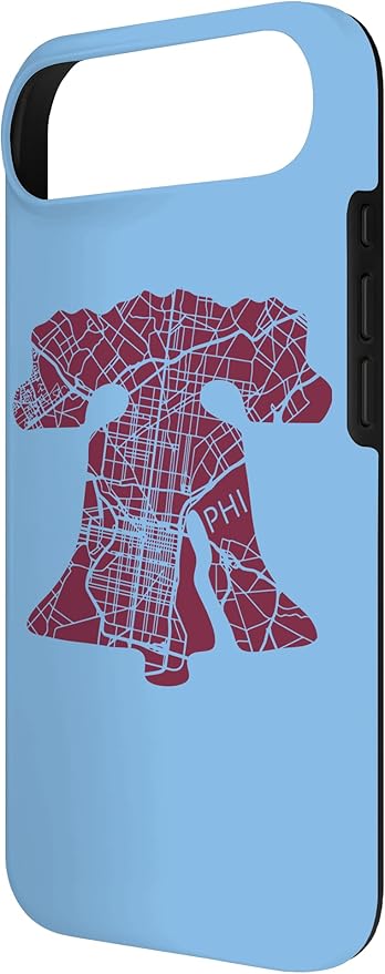 Philadelphia Street Map Liberty Bell Vintage Maroon Philly Case for iPhone Air