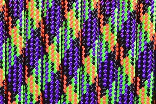 BORED? PARACORD! 550 lb Paracord – Ideal for Crafting, DIY Projects, Camping, Military & Active Outdoors – 300+ Colors – Tactical Parachute Cord Type III – Strong - Vile 50 Feet