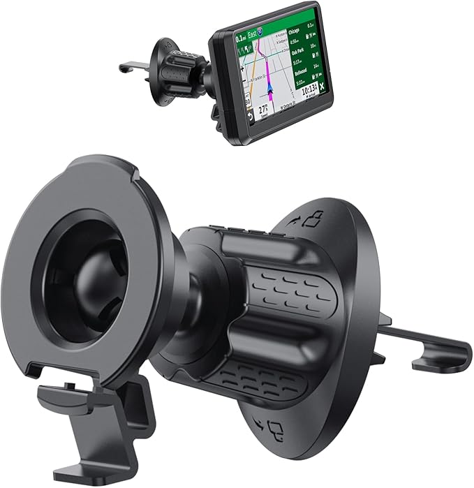 Vent Clip Mount for Garmin GPS – Air Vent Holder Compatible with Garmin Drive, DriveSmart, Nuvi, Dezl, Zumo Series – 360° Adjustable, Secure & Easy to Install