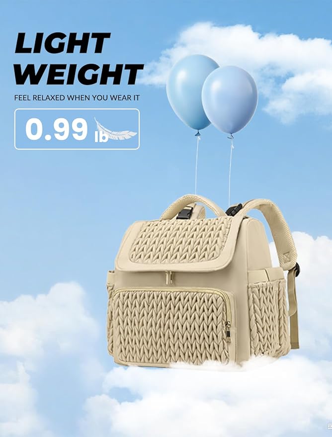 Awanhe Diaper Bag Backpack, Baby Bag with Changing Pad, Travel Waterproof Diaper Bag Tote, Newborn Essentials Must Haves, Luxury baby shower gifts for boys & Girls, Brown Taupe