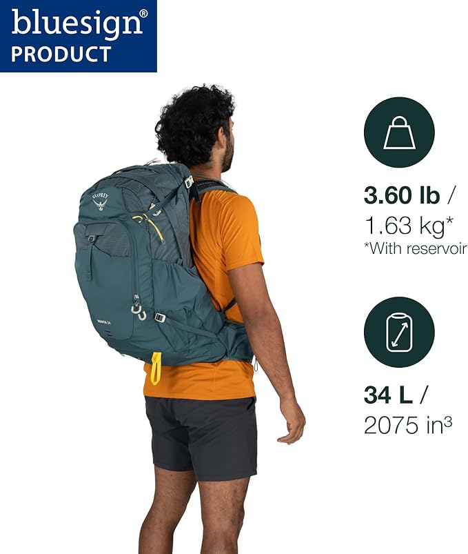 Osprey Manta Men's Hiking Backpack with Hydraulics Reservoir - Hydration Pack with Water Bladder