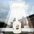 Clip On Solar Lights Outdoor with Motion Sensor, 360°Rotatable & Vertically Adjustable Solar Fence Lights with 92 LEDs (600 LM, 6000 K),IP65 Waterproof Security Light for Deck, Gutter（White, 1 Pack）