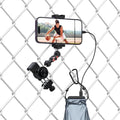 SUREWO Aluminum Cell Phone Fence Mount for iPhone, Go pro,DJI Osmo Action 5Pro/4/3/2, Insta360,Mevo Start Clip Stand for Baseball Softball Tennis Recording (Fence Mount)