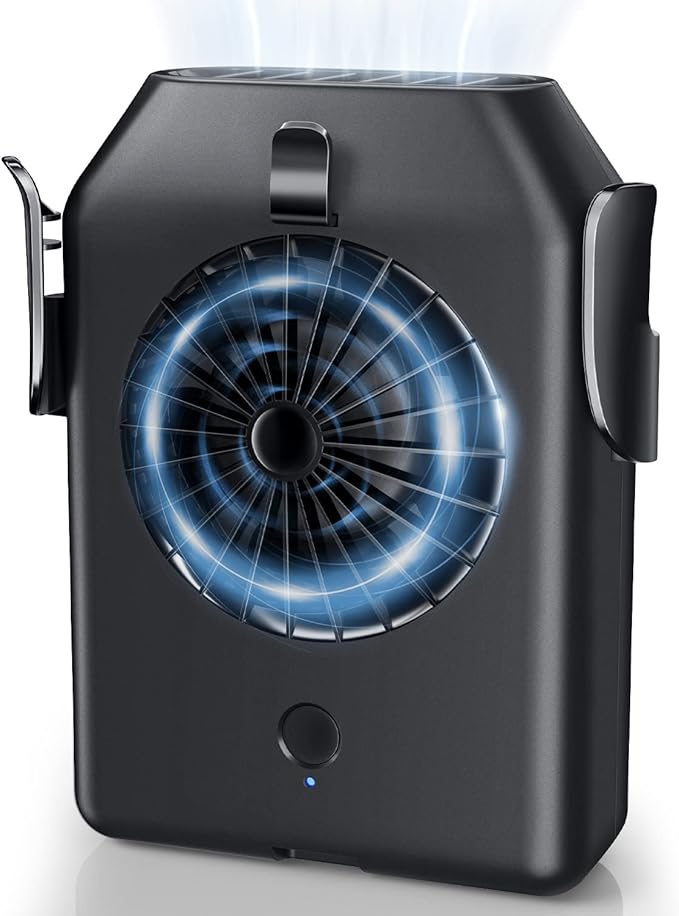 Stsase Portable Fan 10000mAh Rechargeable, Mini Waist Fan With Max 24H Working Time, 3 Speeds 5100RPM Strong Airflow Wearable Personal Clip Fan Belt Fan for Outdoor, Jobsite, Farms, Traveling, Fishing