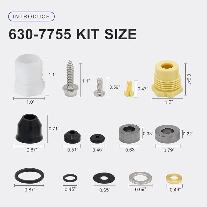 630-7755 Wall Hydrant Repair Kit for Outdoor Faucet Repair Kit 500 400 300 Series Part 630-7755 Wall Hydrant Complete Service Kit