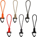 6pcs Paracord Keychain, Braided Rope Paracord Lanyard Key Chain with Triangle Buckle Carabiner Clip for Outdoor Survival Camping Backpack Hiking Gear Accessories