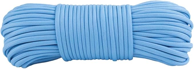 Glow in The Dark Zesty 550lb Paracord – 21 Strand Luminous Parachute Cord for Nighttime Outdoor Utility – 8 Colors and Length Options of 25', 50’, 100’, and 1,000’