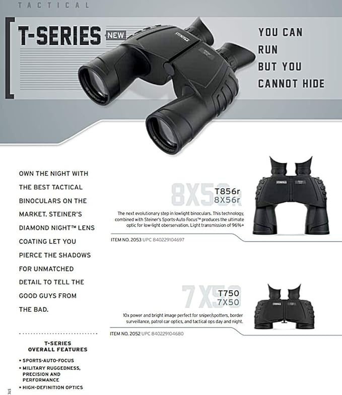 Steiner Tactical Series Binoculars, Lightweight Precision Optics for Any Situation, 8x56 with Reticle