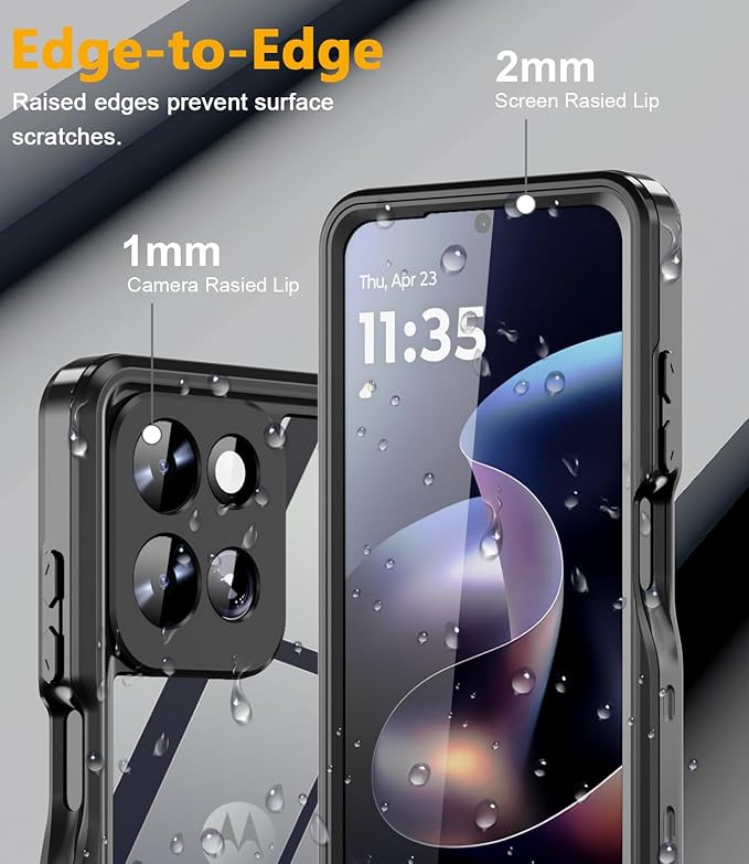 for Motorola Moto G 2026 / Moto G Play 2026 Phone Case, IP68 Waterproof with Built-in Screen Protector, Full Body Underwater Dustproof Shockproof Protective Cover for Moto G Play 2026 Black