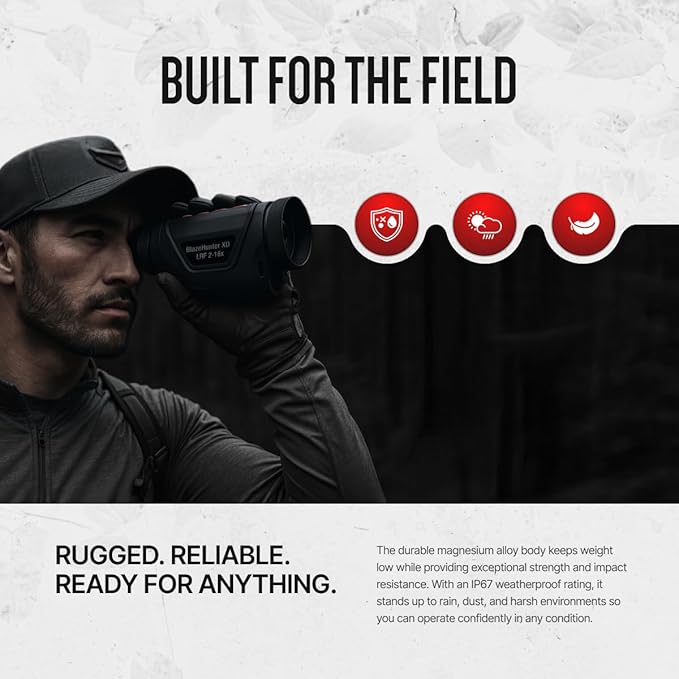 ATN BlazeHunter XD 1280x1024 Thermal Monocular 2–16x, 1280×1024 Sensor w/SharpIR AI, 1000m Laser Rangefinder, 1920x1080 OLED, Wi-Fi, 32GB, IP67