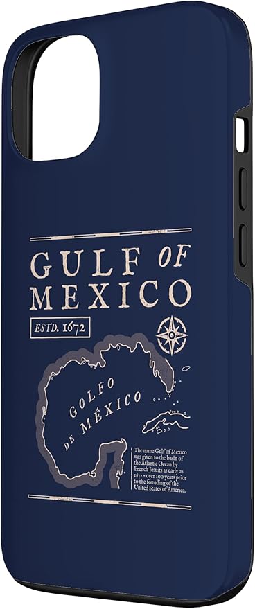 Gulf of Mexico 1672 Historic Map Case for iPhone 13