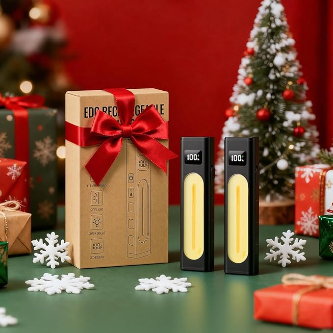 Rechargeable Flashlights High Lumens 1800, Flat EDC Flashlight Rechargeable, Magnetic Pocket Flashlight Super Bright, Powerful LED Flashlight for Home, Tactical Flash Lights as Christmas Gifts for Men