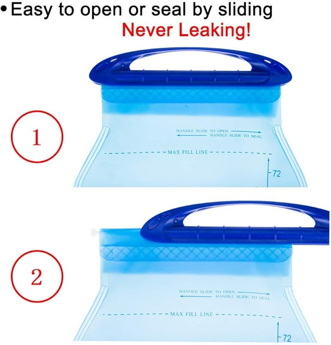 WACOOL 2L 2Liter 70oz 3L 3Liter 100oz BPA Free PEVA Hydration Pack Bladder, Leakproof Water Reservoir