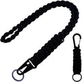 2 Pcs Heavy Duty Braided 550 Paracord Lanyard Keychain Set, Parachute Rope Necklace Keychain with Belt Carabiner Clip for Keys Men Women Hiking, Camping, Outdoor Survival, Camera, Wallet and Whistle
